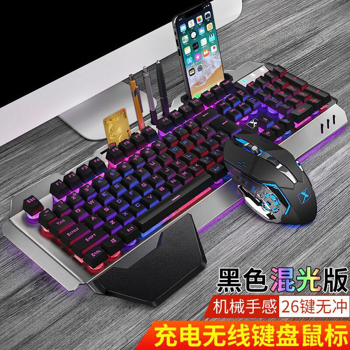 Set tastiera e mouse wireless ricaricabile Xinmeng K680