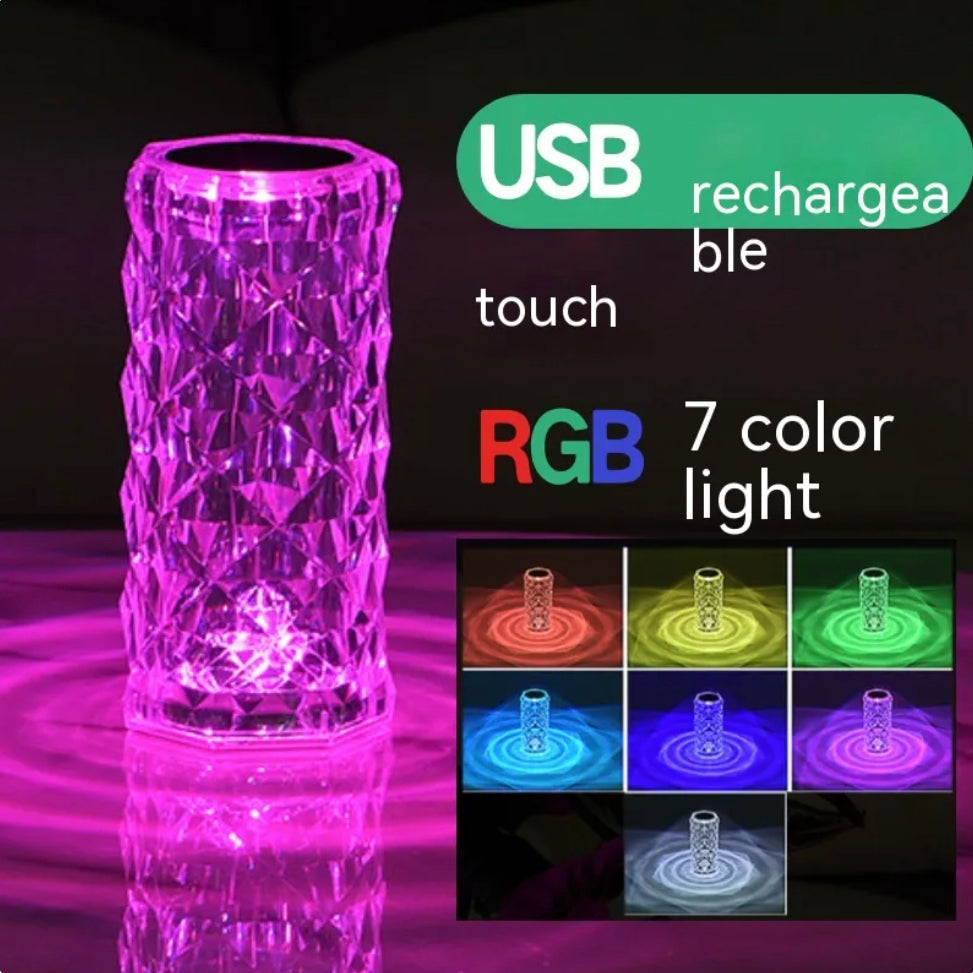 Lampada LED Romantica Rosa di Cristallo