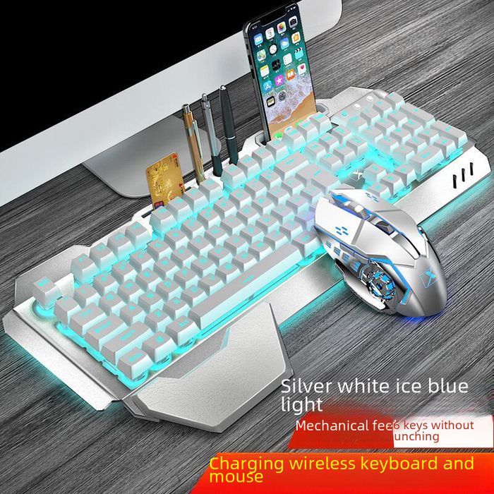 Set tastiera e mouse wireless ricaricabile Xinmeng K680