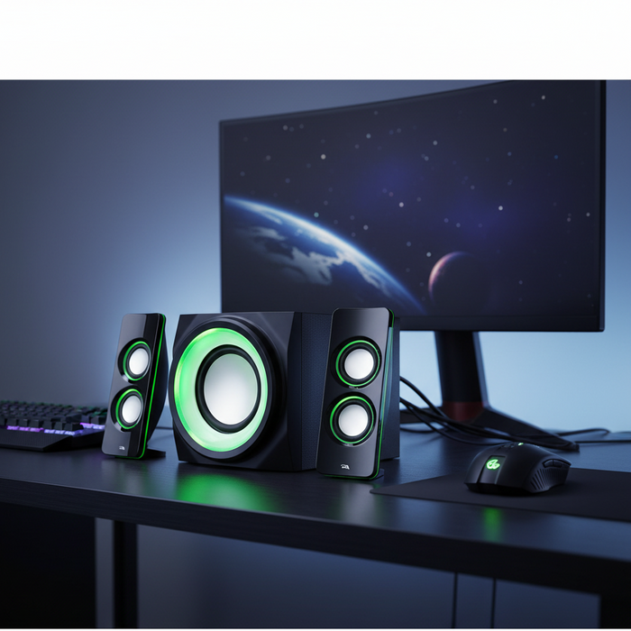 Sistema di altoparlanti Bluetooth 2.1 Cyber Acoustics CA-SP34BT con luci LED