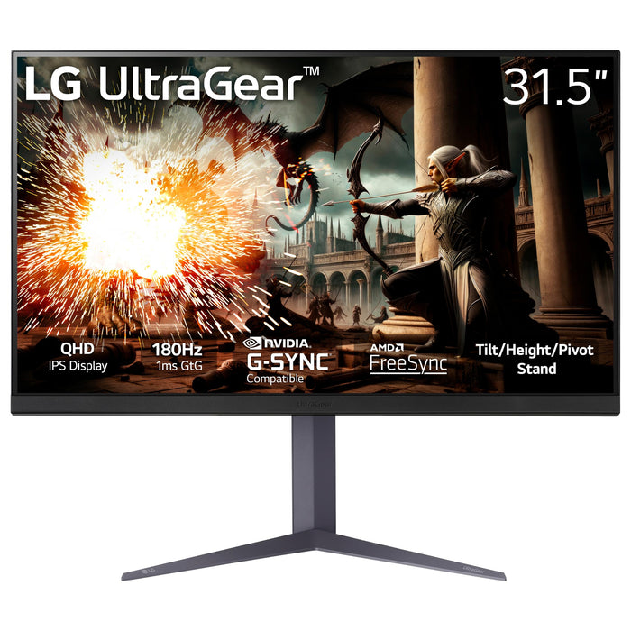 LG UltraGear 32" QHD 180Hz IPS Gaming Monitor