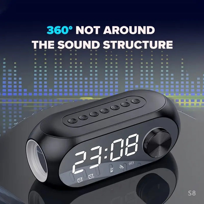 Orologio con specchio wireless e altoparlante Bluetooth - Subwoofer portatile