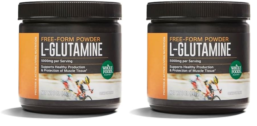 Whole Foods Market L-Glutamine Free-Form Powder 8 oz (Pack of 2)