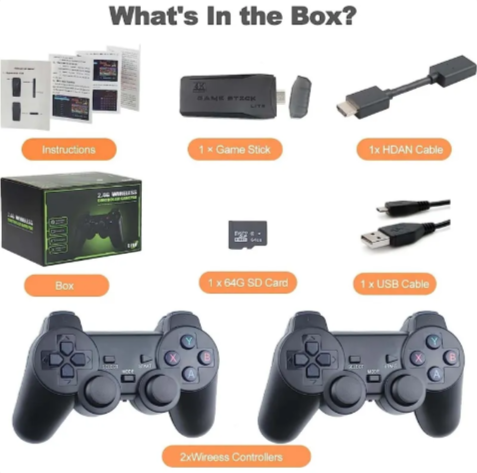 M8 Console di Gioco Portatile con Controller Wireless (64GB)