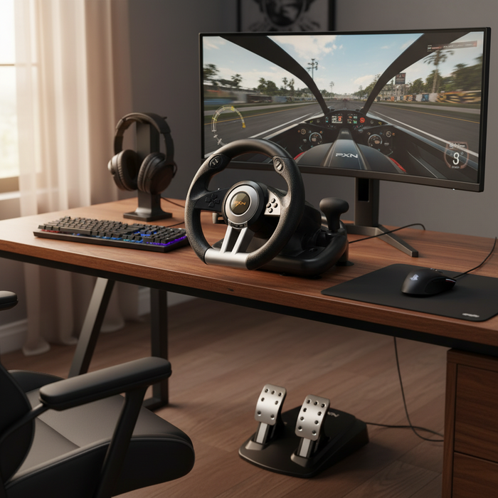 Volante da Corsa (Compatibile con Console)