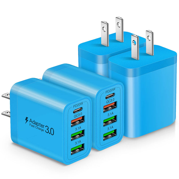35W Multi-Port Fast Charger – 4-Pack