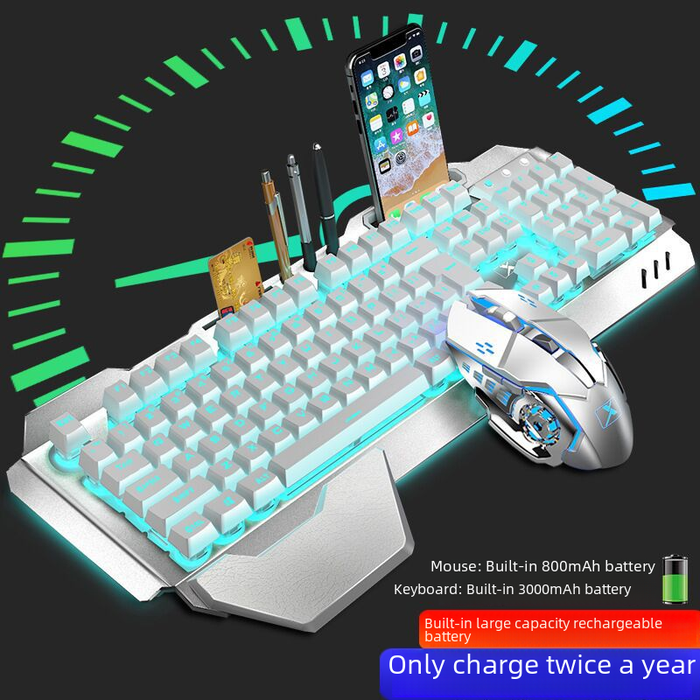 Set tastiera e mouse wireless ricaricabile Xinmeng K680