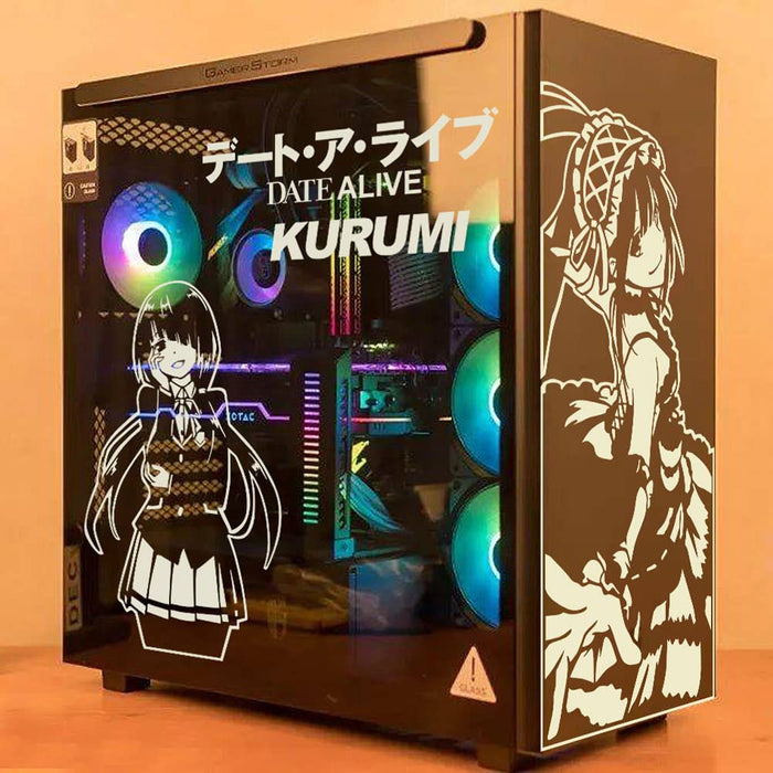 Kurumi Anime PC Case Sticker Decal – White