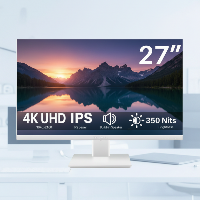 Thinlerian 27" 4K UHD IPS Monitor with Built-in Speakers