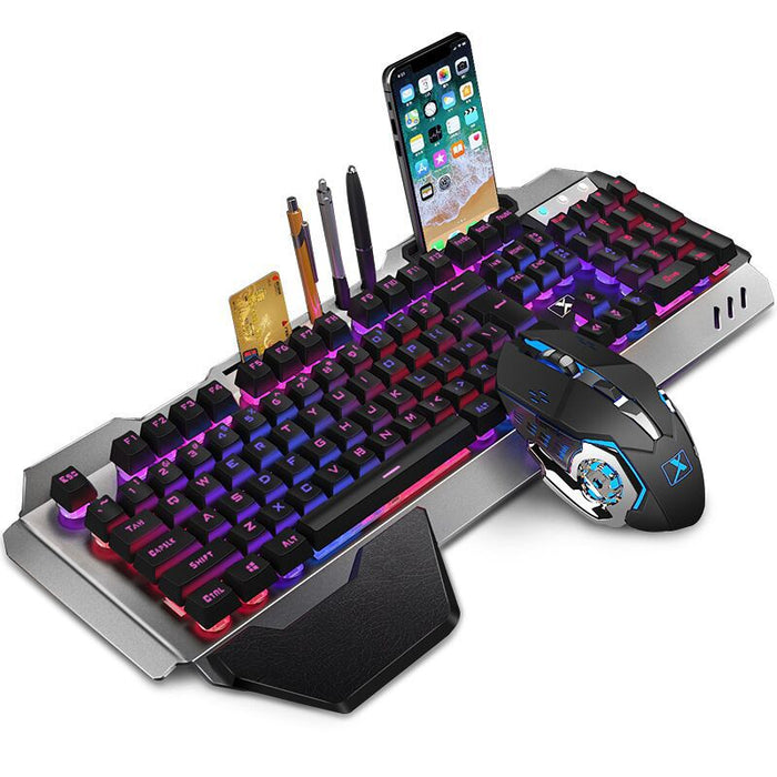 Set tastiera e mouse wireless ricaricabile Xinmeng K680