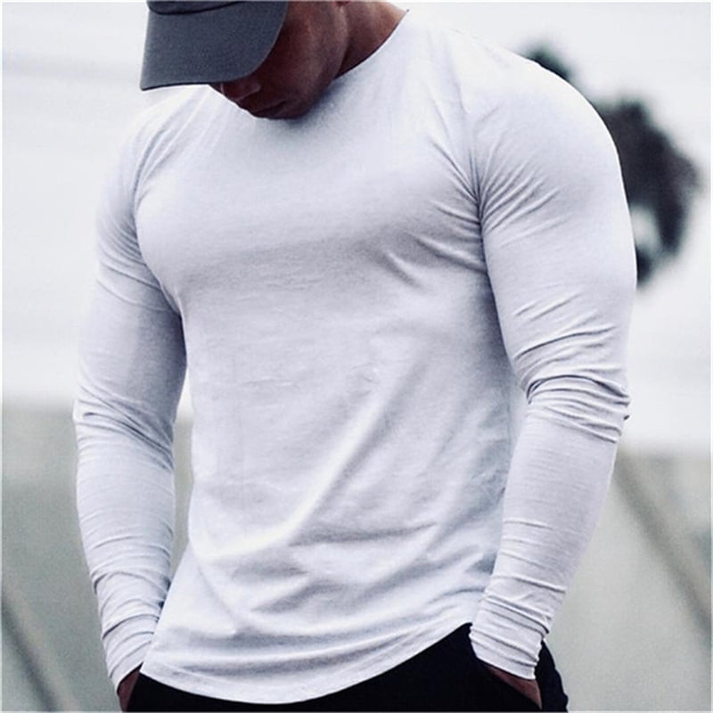 Quick Dry Long Sleeve Gym T-Shirt for Men