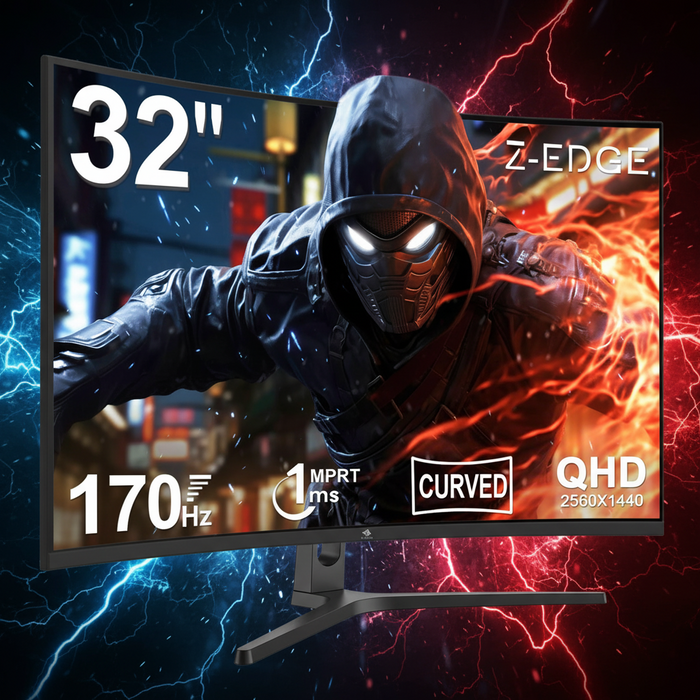 Monitor da gioco curvo Z-Edge 32" QHD (170Hz)