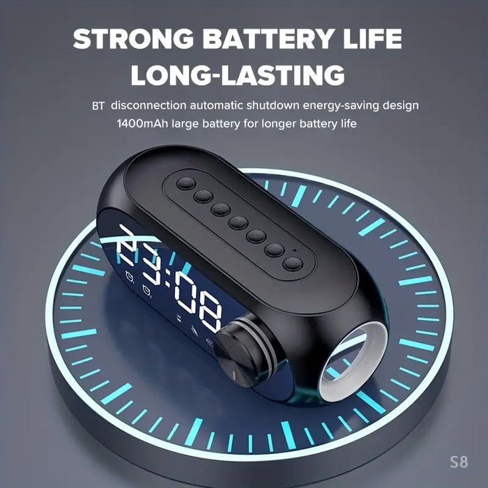 Orologio con specchio wireless e altoparlante Bluetooth - Subwoofer portatile