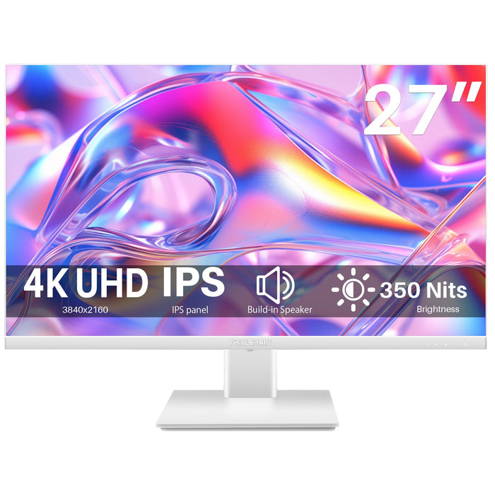 Thinlerian 27" 4K UHD IPS Monitor with Built-in Speakers