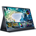Newsoul OLED Portable Monitor 16" 3K 2880x1800 | 120Hz | 1ms Portable Gaming Monitor 500 Nits | 100000:1 Contrast | 100% DCI-P3 | 8-Bit+FRC| Ultra-Slim Design for Laptop Mini PC Phone Game Consoles