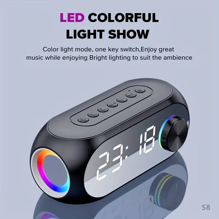 Orologio con specchio wireless e altoparlante Bluetooth - Subwoofer portatile