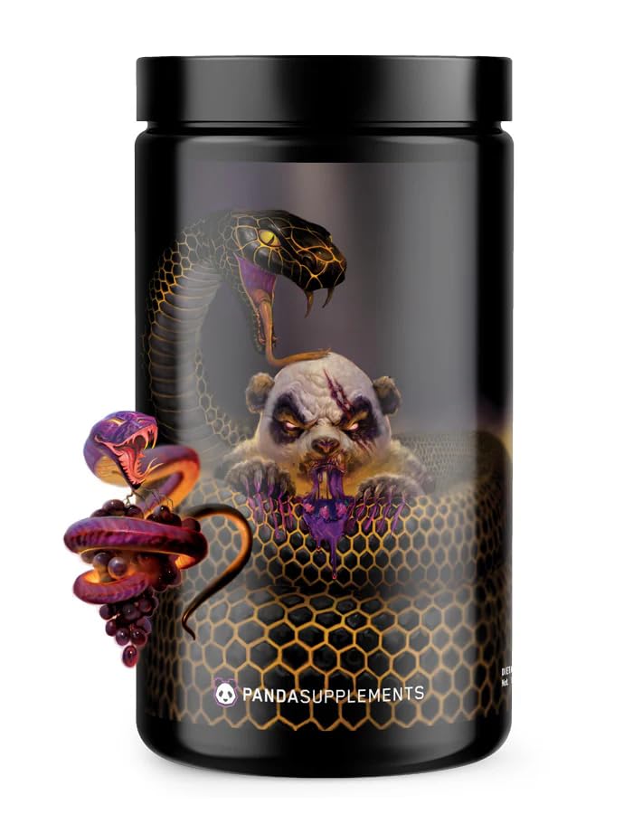 Undergound Bio Labs: Panda Supps Pandamic Extreme Pre Workout for Maximum Performance Pump and Focus (40 Scoops) (Grape Bubblegum)