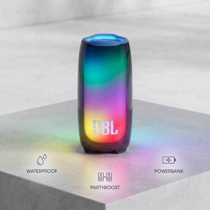 JBL Pulse 5 Portable Bluetooth Speaker with Dazzling Light Show - Black (Renewed)