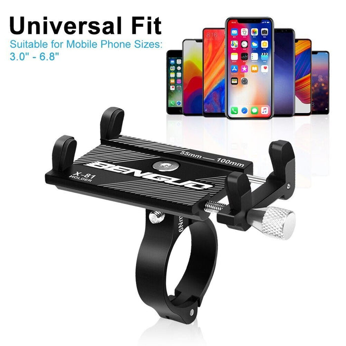 Supporto da Manubrio in Alluminio per Moto Bici Bicicletta Cellulare GPS