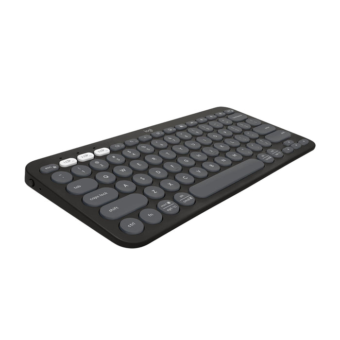 Logitech Pebble Keys 2 K380s Tastiera Wireless Bluetooth Multi-Dispositivo Scorciatoie Personalizzabili Sottile e Portatile Easy-Switch Windows Mac iPad Android Chrome - Grafite Tonale (Ricondizionato)