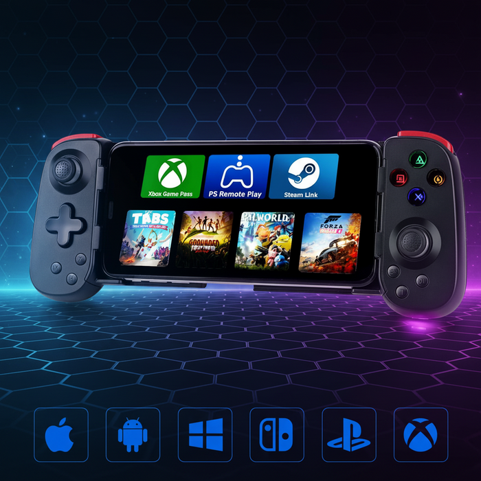 Controller di gioco mobile Bluetooth per iOS e Android