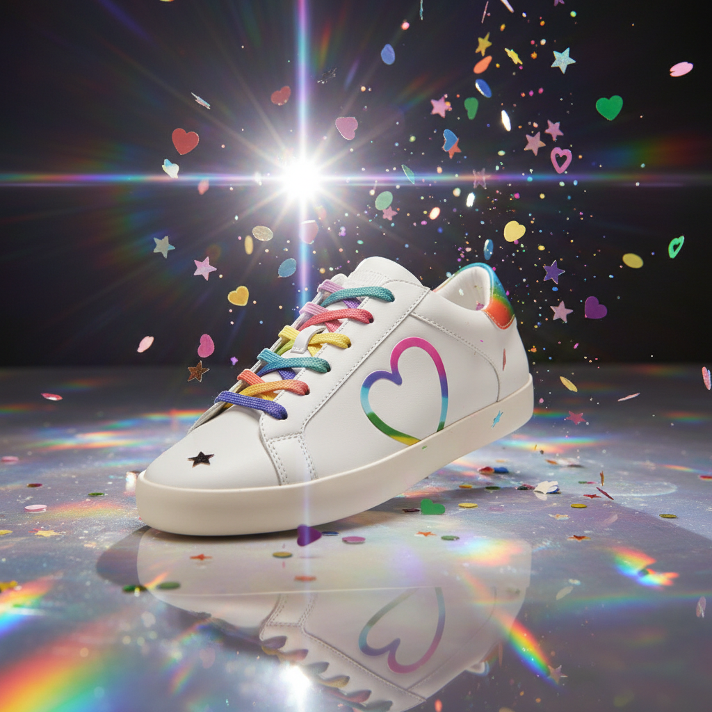 Rainbow Heart Sneakers