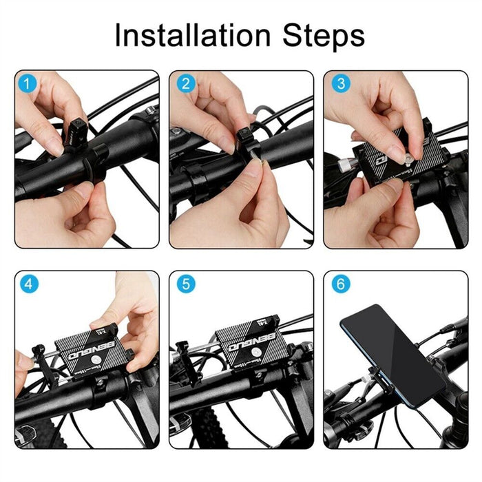 Supporto da Manubrio in Alluminio per Moto Bici Bicicletta Cellulare GPS