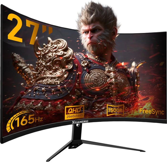 Monitor gaming curvo QHD da 27" (165 Hz, altoparlanti integrati)