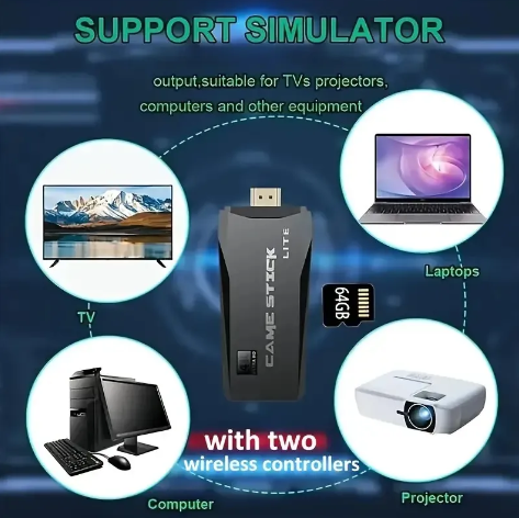 M8 Console di Gioco Portatile con Controller Wireless (64GB)