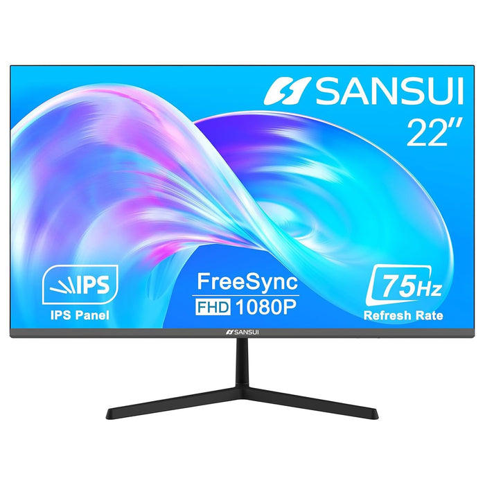 SANSUI 22-inch FHD IPS Monitor 75Hz with HDMI & VGA