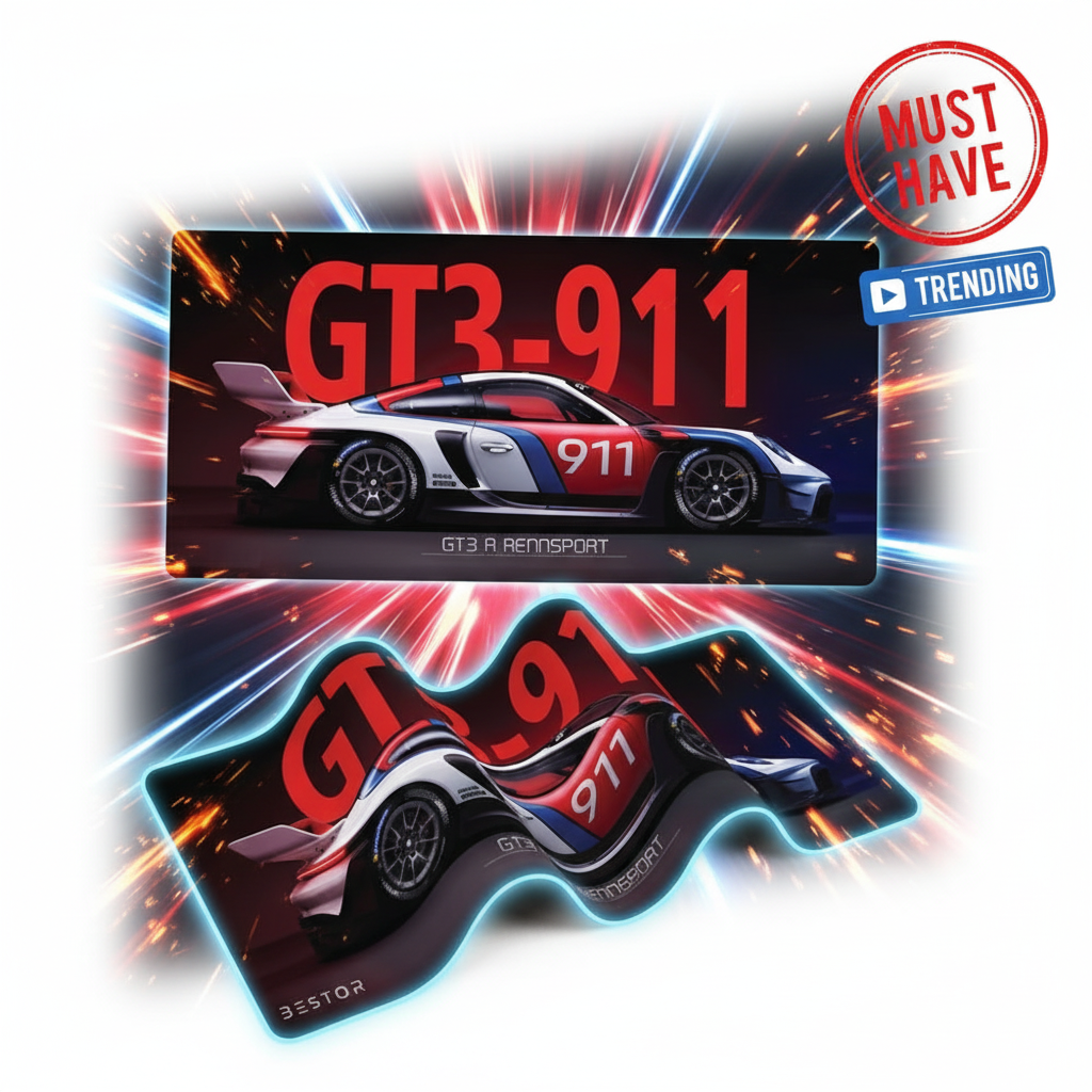 Extended Gaming Mouse Pad Racing Design