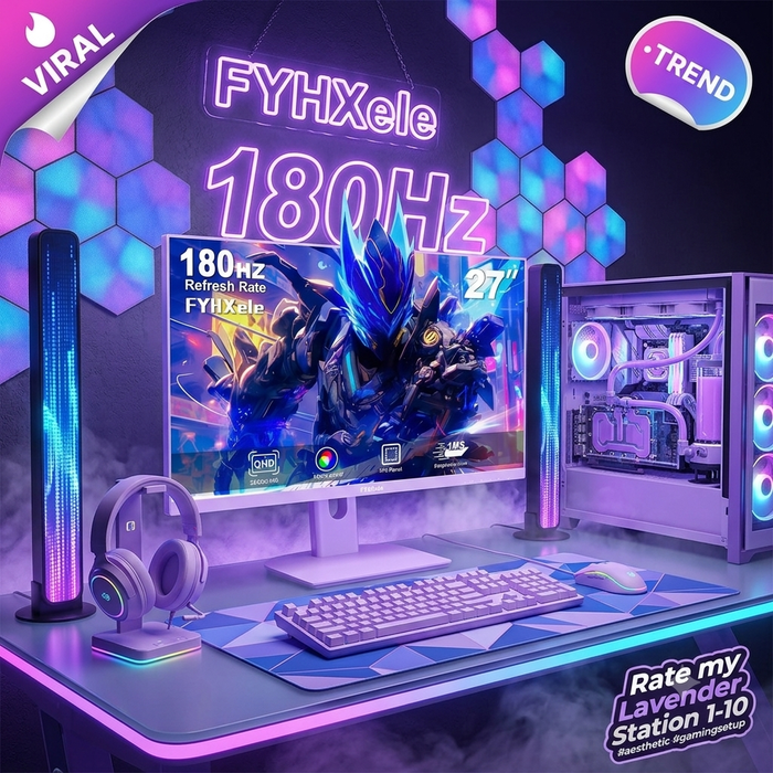 Monitor da Gaming FYHXele 27" QHD (165Hz, 1ms)