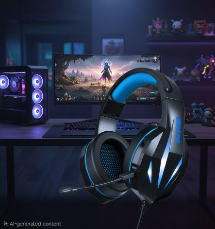 Cuffie da gioco luminose con cavo