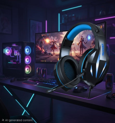 Cuffie da gioco luminose con cavo