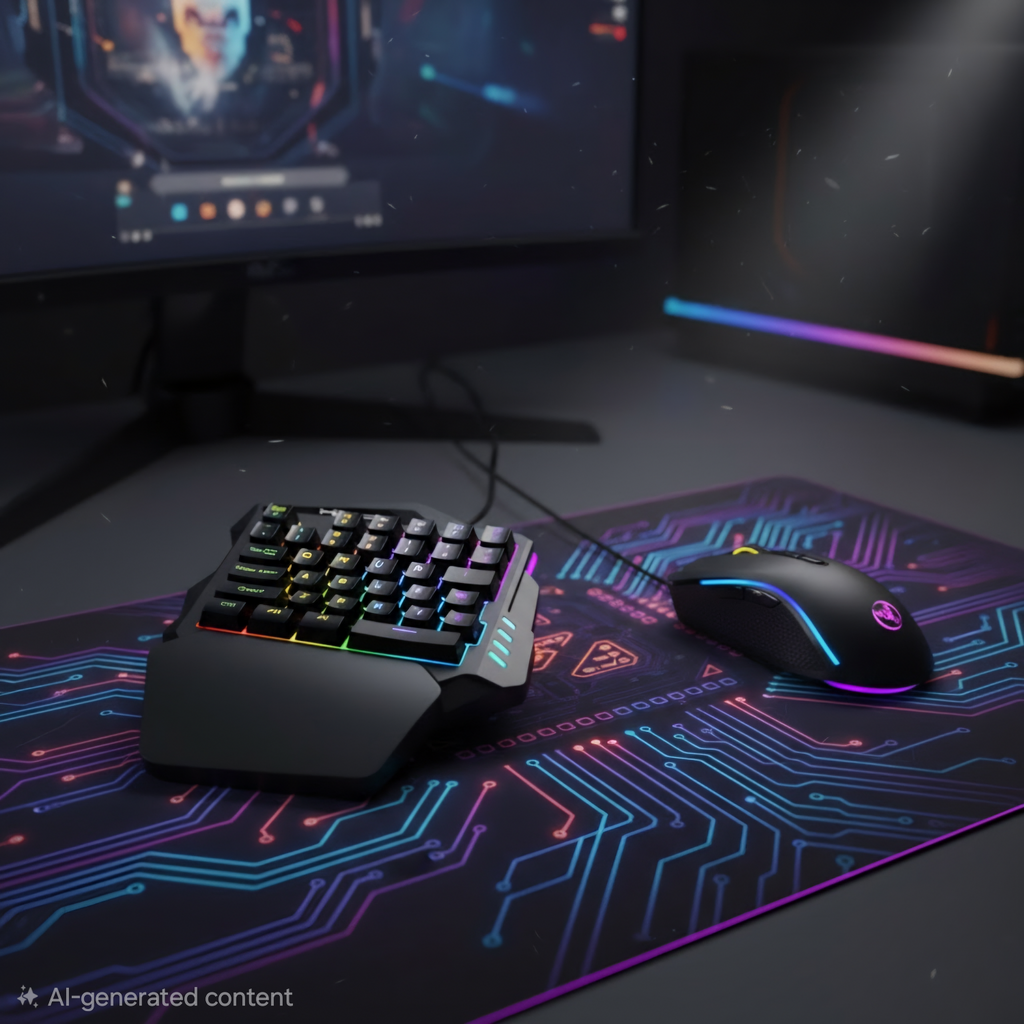 Set Tastiera Gaming a Una Mano